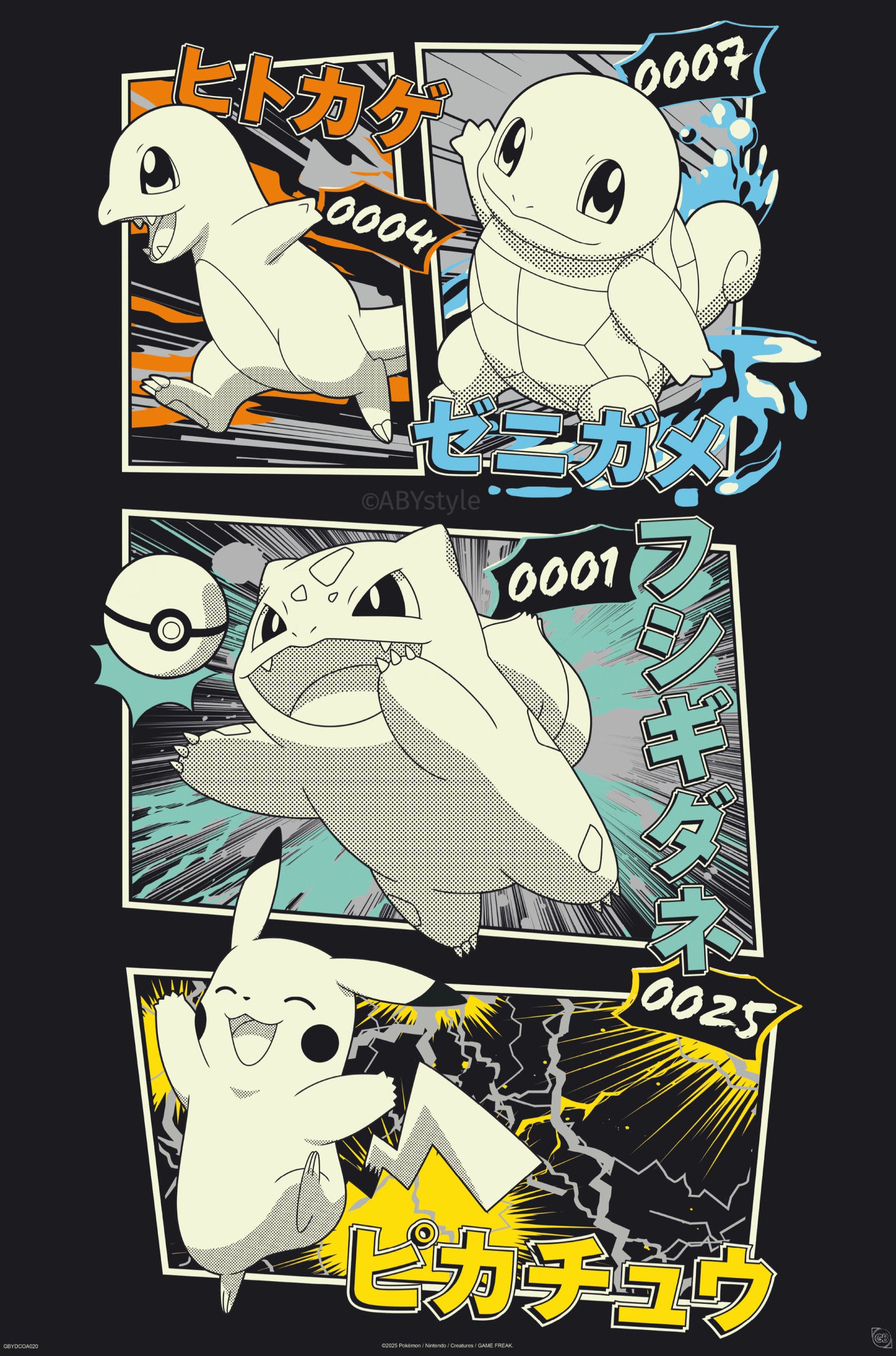 Poster Pokemon Pikachu And Kanto Starters 61x91 5cm GBYDCOA020 | Yourdecoration.com