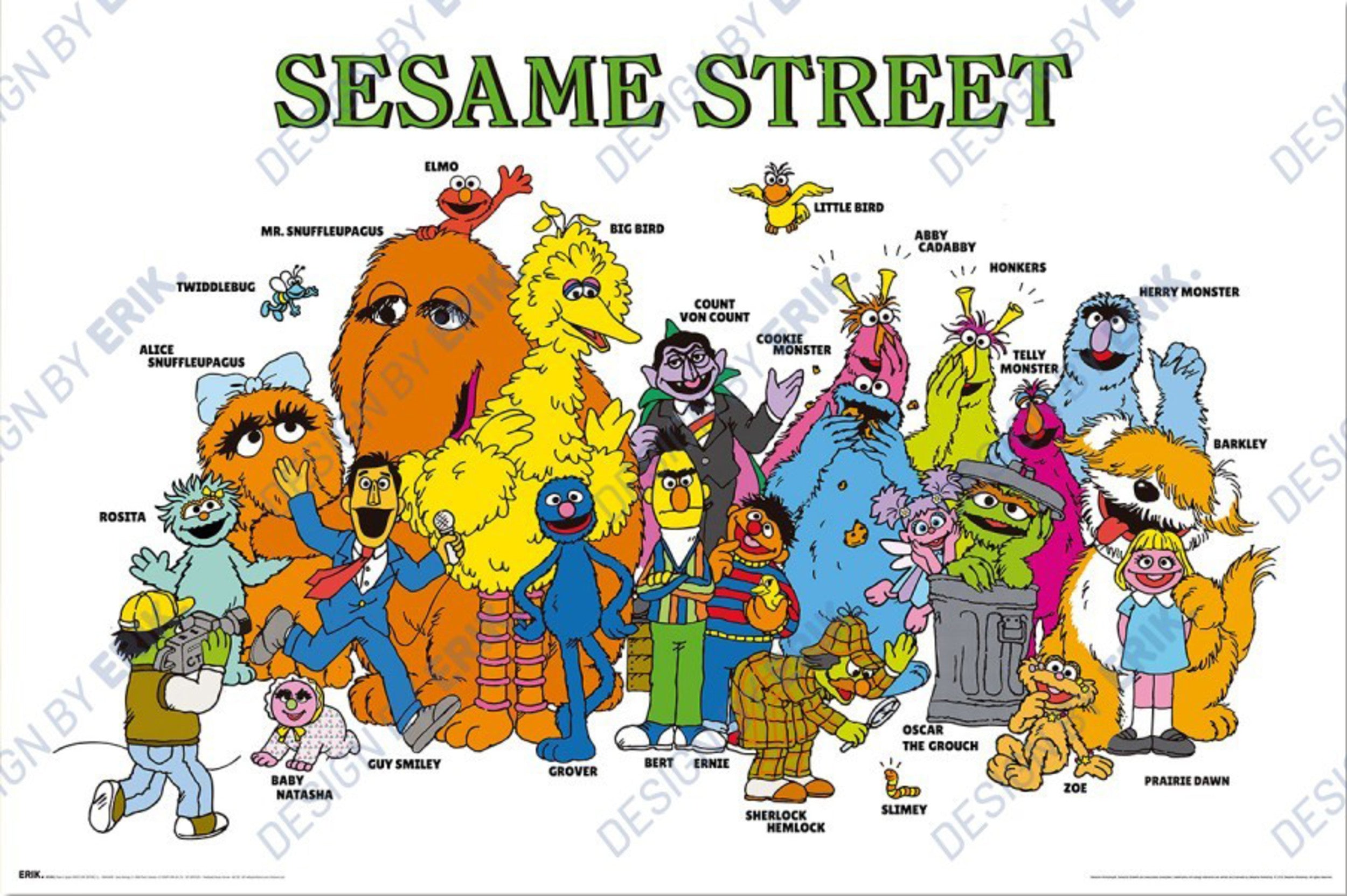 Poster Sesame Street Characters 91 5x61cm GPE6102 | Yourdecoration.com