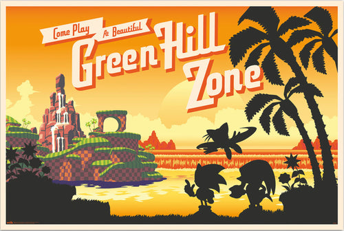 Poster Sonic The Hedgehog Come Plat At Beautiful Green Hill Zone 91 5x61cm Grupo Erik GPE5808 | Yourdecoration.com