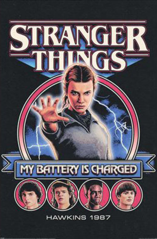 Poster Stranger Things 5 My Battery Is Charged 61x91 5cm PP2500887 | Yourdecoration.com