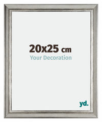 Sheffield Wooden Photo Frame 20x25cm Silver Black Swept Front Size | Yourdecoration.com