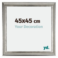 Sheffield Wooden Photo Frame 45x45cm Silver Black Swept Front Size | Yourdecoration.com