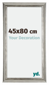 Sheffield Wooden Photo Frame 45x80cm Silver Black Swept Front Size | Yourdecoration.com