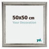 Sheffield Wooden Photo Frame 50x50cm Silver Black Swept Front Size | Yourdecoration.com