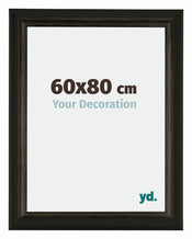 Sheffield Wooden Photo Frame 60x80cm Black Gold Swept Front Size | Yourdecoration.com