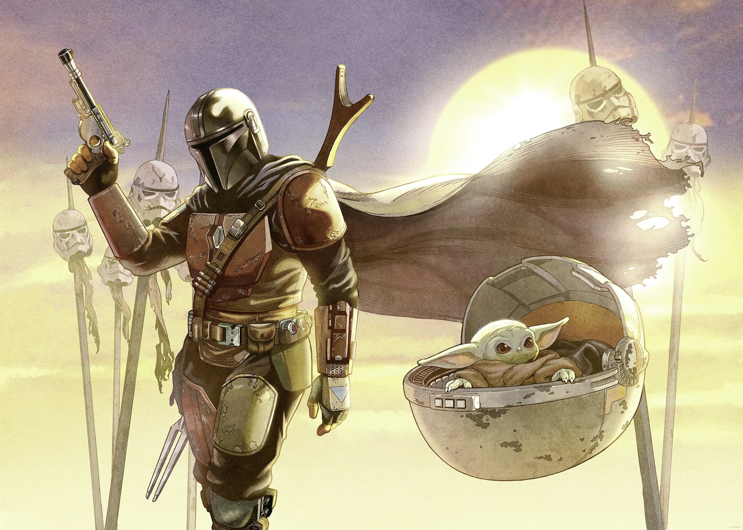 Star Wars The Mandalorian and Grogu Mission Wall Mural DX7 182 | Yourdecoration.com