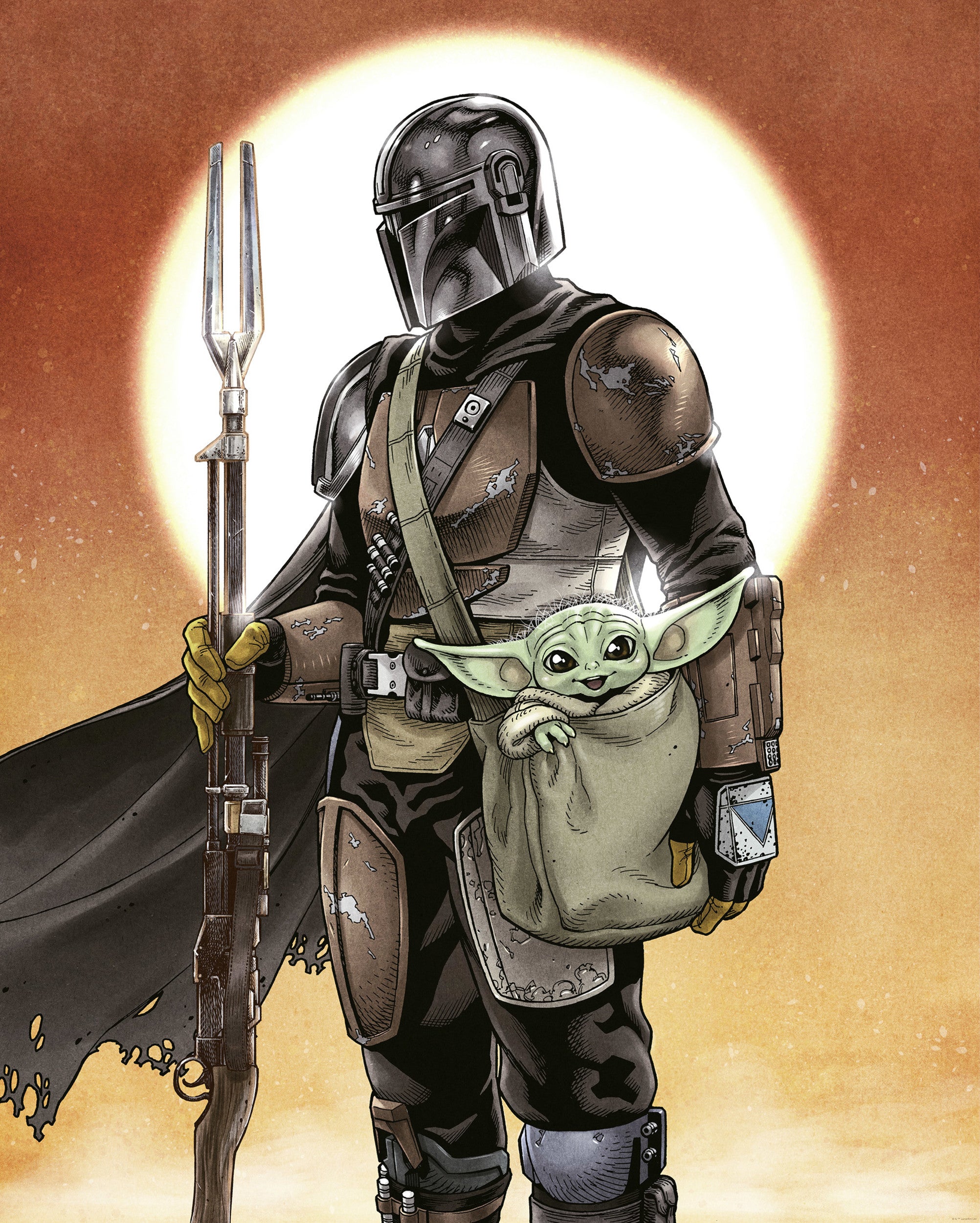 Star Wars The Mandalorian and Grogu Wall Mural DX4 184 | Yourdecoration.com