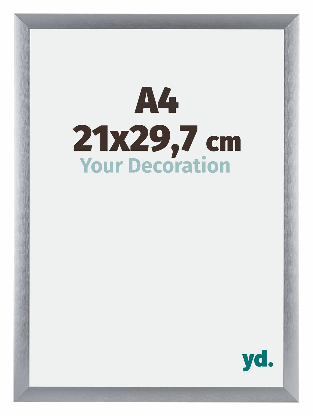 Tucson Aluminium Photo Frame 21x29 7cm A4 Silver Brushed Front Size | Yourdecoration.com