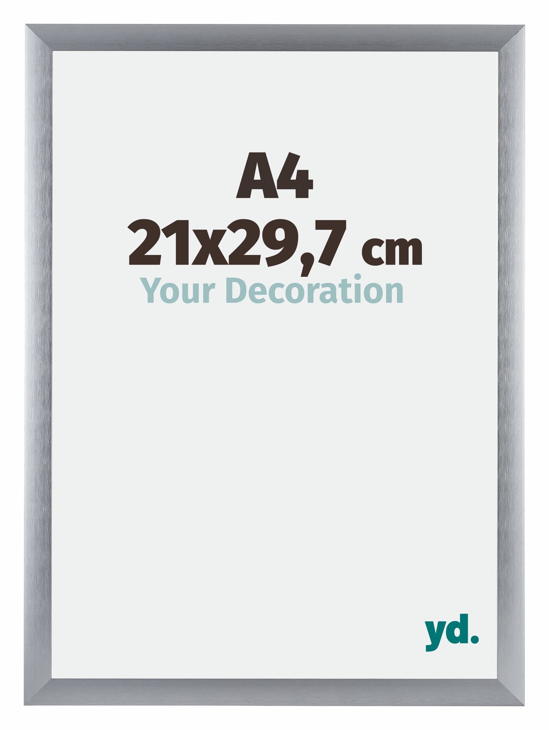 Tucson Aluminium Photo Frame 21x29 7cm A4 Silver Brushed Front Size | Yourdecoration.com