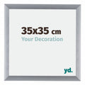 Tucson Aluminium Photo Frame 35x35cm Silver Brushed Front Size | Yourdecoration.com
