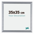 Tucson Aluminium Photo Frame 35x35cm Silver Brushed Front Size | Yourdecoration.com