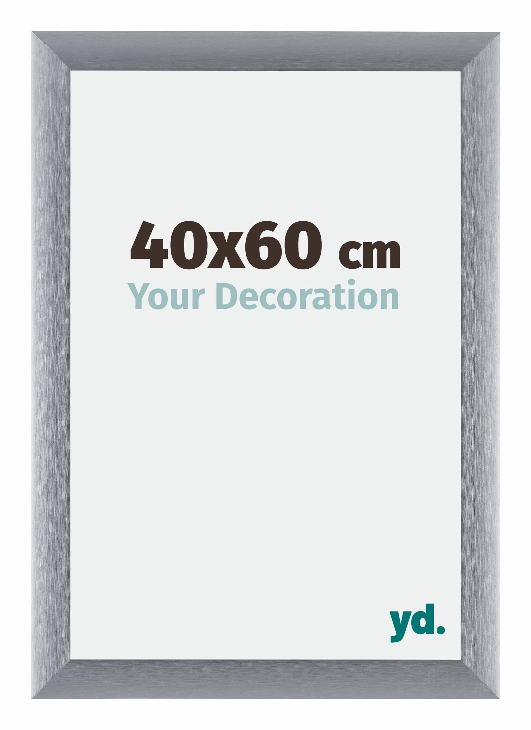 Tucson Aluminium Photo Frame 40x60cm Silver Brushed Front Size | Yourdecoration.com