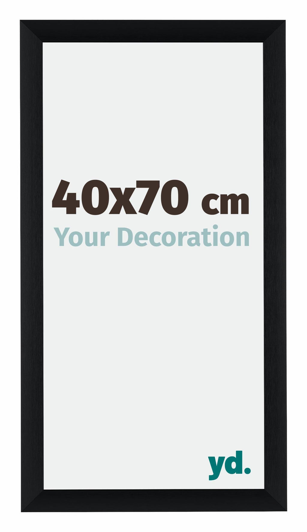 Tucson Aluminium Photo Frame 40x70cm Black Brushed Front Size | Yourdecoration.com