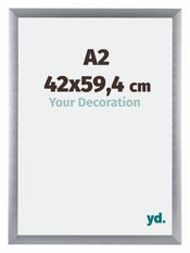 Tucson Aluminium Photo Frame 42x59 4cm A2 Silver Brushed Front Size | Yourdecoration.com