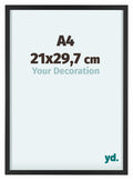 Virginia Aluminium Photo Frame 21x29 7cm A4 Black Front Size | Yourdecoration.com
