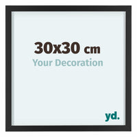 Virginia Aluminium Photo Frame 30x30cm Black Front Size | Yourdecoration.com