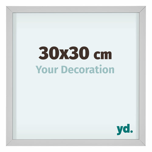 Virginia Aluminium Photo Frame 30x30cm White Front Size | Yourdecoration.com