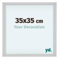 Virginia Aluminium Photo Frame 35x35cm White Front Size | Yourdecoration.com