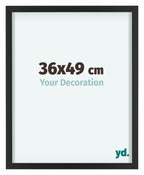 Virginia Aluminium Photo Frame 36x49cm Black Front Size | Yourdecoration.com