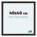 Virginia Aluminium Photo Frame 40x40cm Black Front Size | Yourdecoration.com