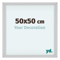Virginia Aluminium Photo Frame 50x50cm White Front Size | Yourdecoration.com