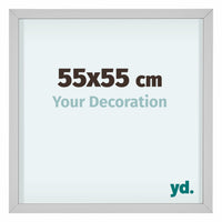 Virginia Aluminium Photo Frame 55x55cm White Front Size | Yourdecoration.com