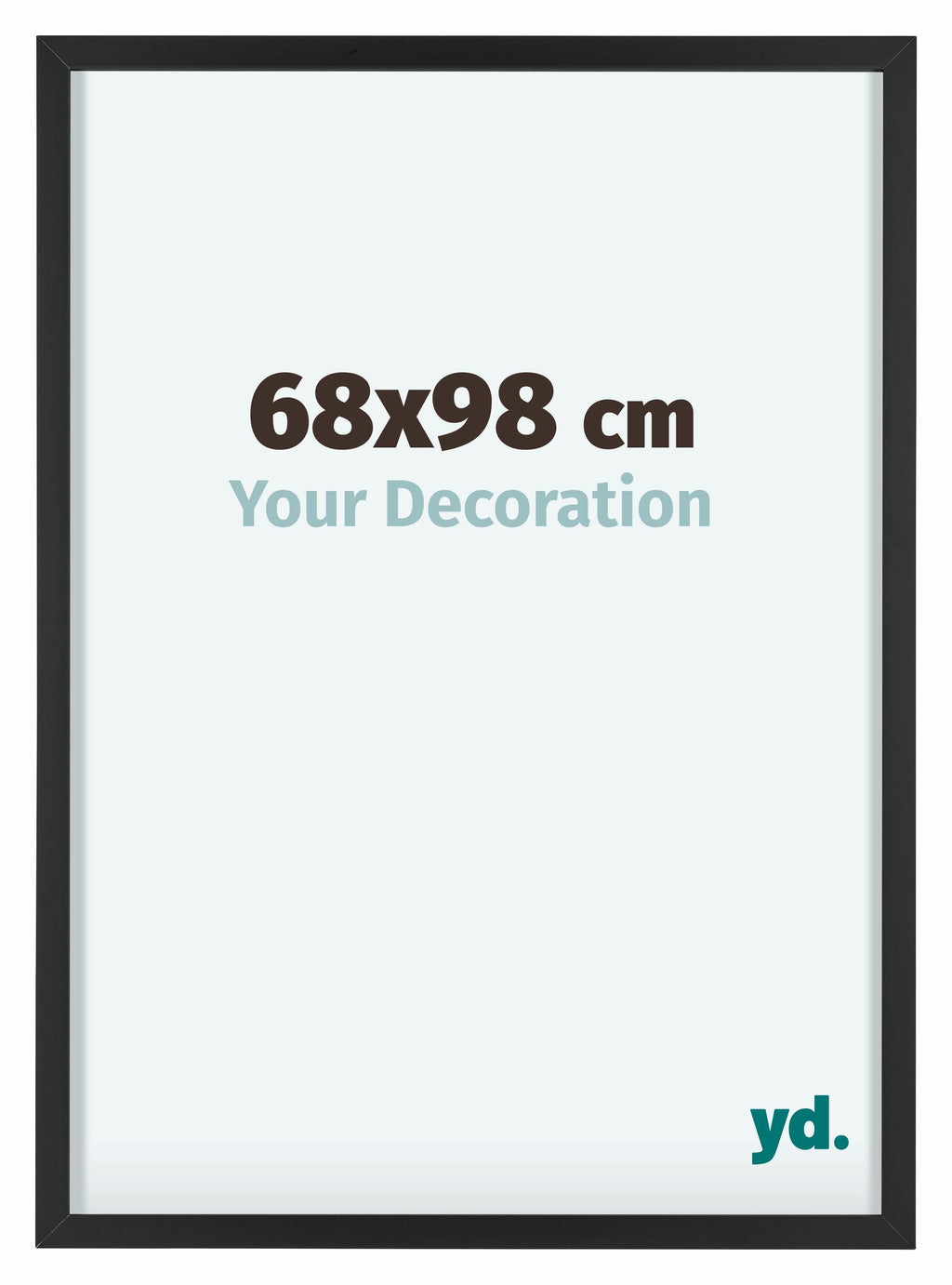 Virginia Aluminium Photo Frame 68x98cm Black Front Size | Yourdecoration.com