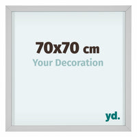 Virginia Aluminium Photo Frame 70x70cm White Front Size | Yourdecoration.com