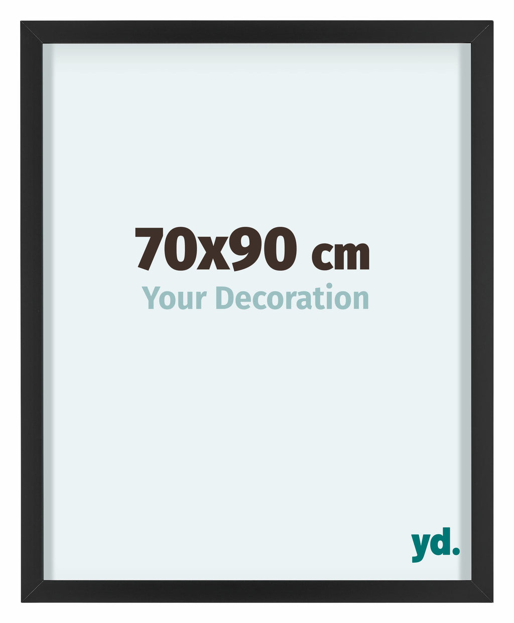 Virginia Aluminium Photo Frame 70x90cm Black Front Size | Yourdecoration.com