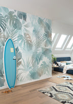 Wall Mural Aqua Flora 300x250cm FLX6 046 Interior | Yourdecoration.com