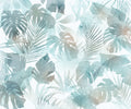 Wall Mural Aqua Flora 300x250cm FLX6 046 | Yourdecoration.com