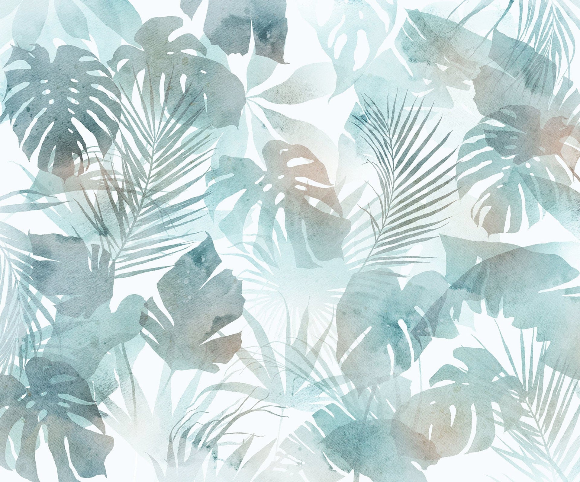 Wall Mural Aqua Flora 300x250cm FLX6 046 | Yourdecoration.com