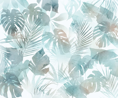 Wall Mural Aqua Flora 300x250cm FLX6 046 | Yourdecoration.com