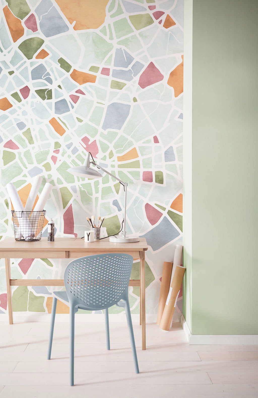 Wall Mural City Map 150x250cm Komar FLX3 063 Interior | Yourdecoration.com