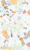 Wall Mural City Map 150x250cm Komar FLX3 063 | Yourdecoration.com
