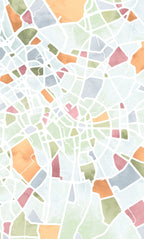 Wall Mural City Map 150x250cm Komar FLX3 063 | Yourdecoration.com