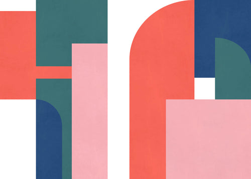 Wall Mural Geometric Colours 350x250cm FLX7 032 | Yourdecoration.com