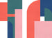 Wall Mural Geometric Colours 350x250cm FLX7 032 | Yourdecoration.com