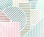 Wall Mural Jeux de Lignes Bonbon 300x250cm FLX6 039 | Yourdecoration.com
