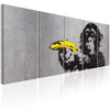 Canvas Print Monkey and Banana 5 Panels 200x80cm