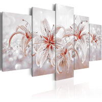 Canvas Print Flowery Saga 5 Panels 100x50cm