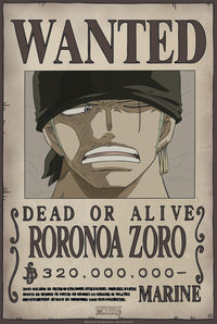 One Piece Wanted Zoro New Poster 35X52cm | Yourdecoration.com