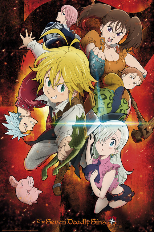 The Seven Deadly Sins Characters Poster 61X91 5cm | Yourdecoration.com
