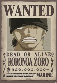 One Piece Wanted Zoro New Poster 61X91 5cm | Yourdecoration.com