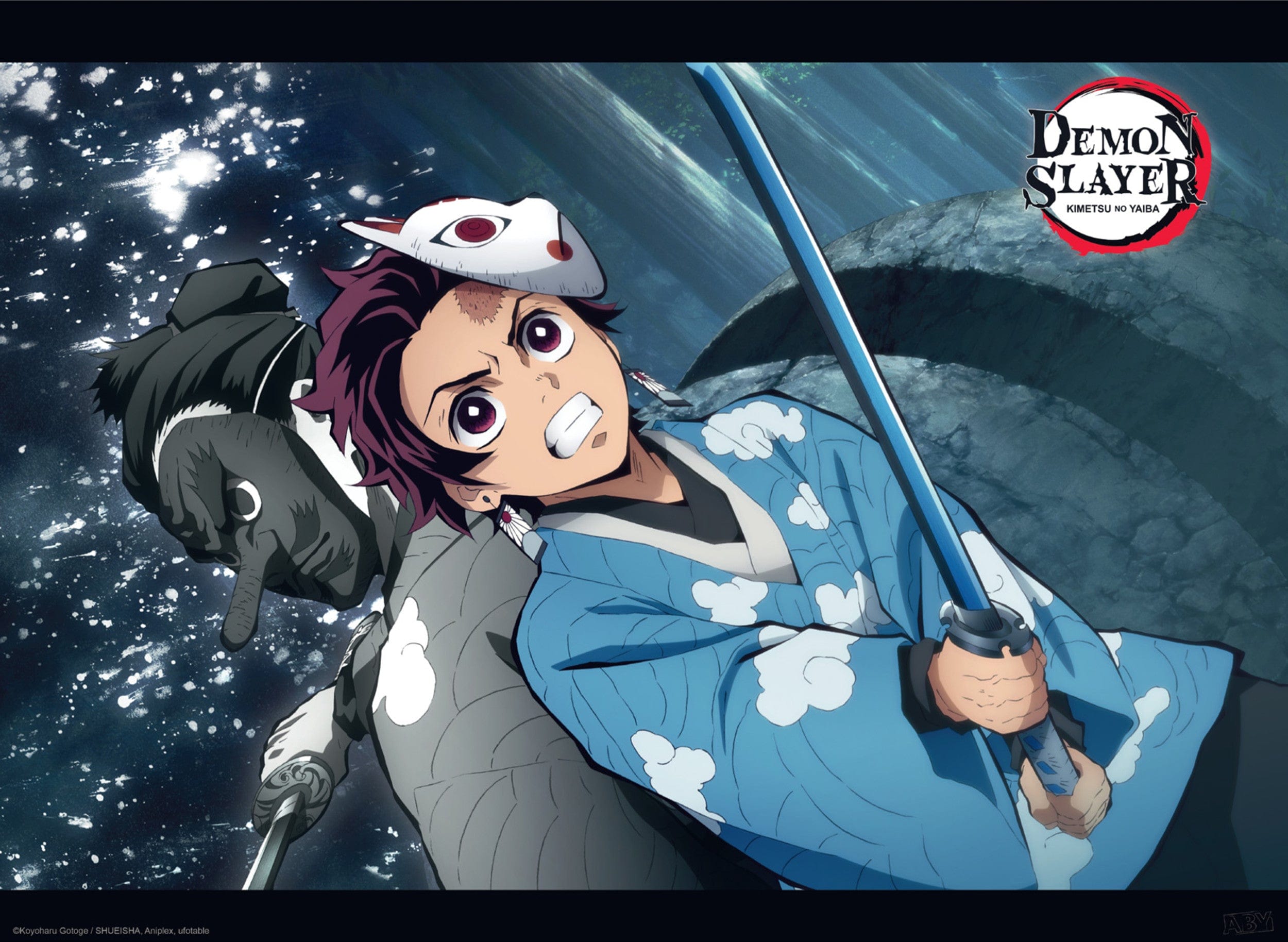 Demon Slayer Tanjiro And Urokodaki Poster 52X38cm | Yourdecoration.com