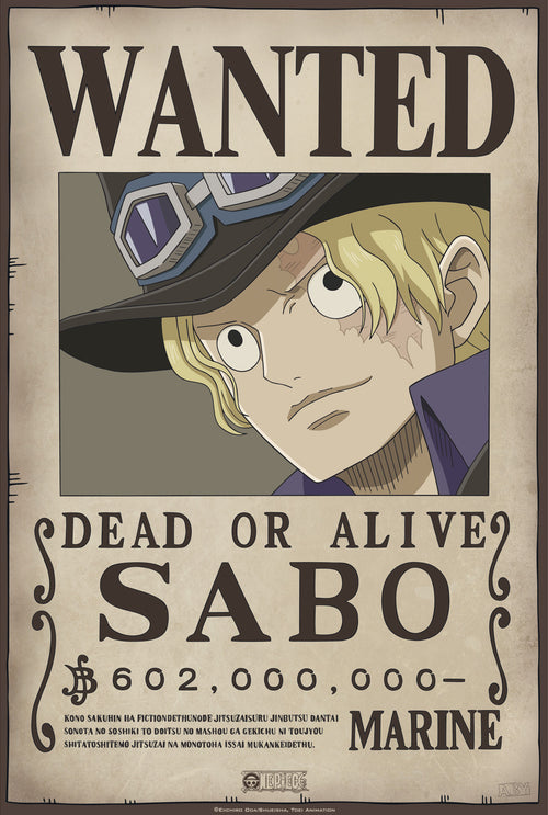 One Piece Wanted Sabo Poster 35X52cm | Yourdecoration.com