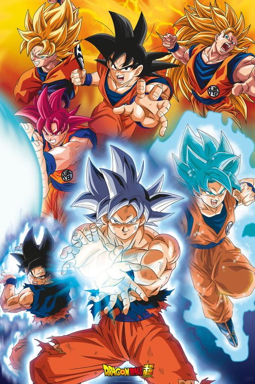Dragon Ball Super Gokus Transformations Poster 61X91 5cm | Yourdecoration.com