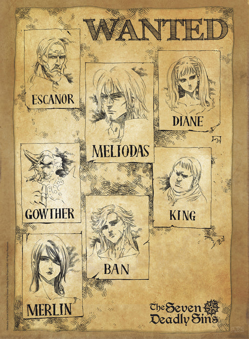 The Seven Deadly Sins Wanted Poster 38X52cm | Yourdecoration.com