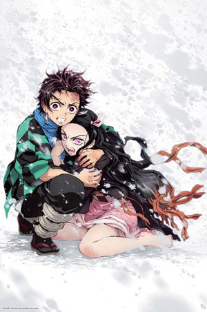 ABYstyle Demon Slayer Tanjiro & Nezuko Snow Poster 61x91,5cm | Yourdecoration.com