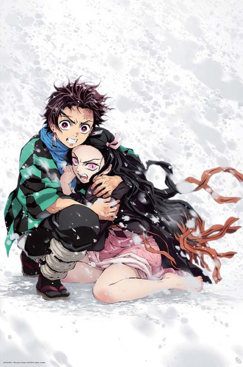 ABYstyle Demon Slayer Tanjiro & Nezuko Snow Poster 61x91,5cm | Yourdecoration.com